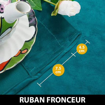 Tenda Termica Oscurante Blu Ottanio Velluto