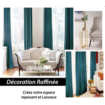 Tenda Termica Oscurante Blu Ottanio Velluto