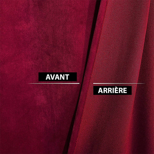 Tenda termica in velluto bordeaux