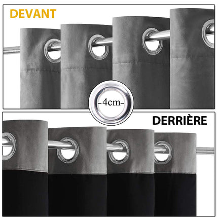 Tenda oscurante velluto grigio scuro