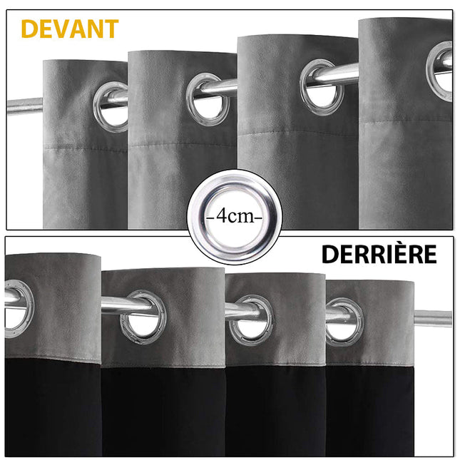 Tenda oscurante velluto grigio scuro