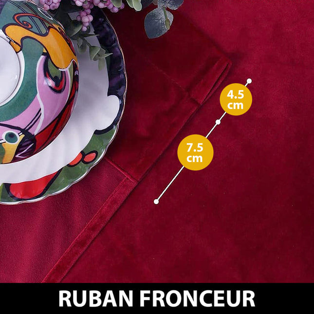 Tenda termica in velluto bordeaux