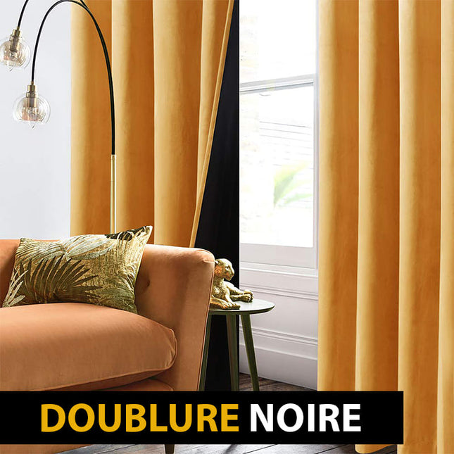 Tenda Oscurante Velluto Giallo Senape