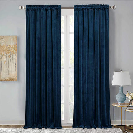 Tenda di Velluto Oscurante Blu Notte