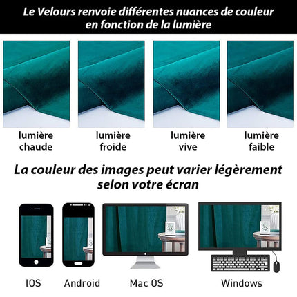 Tenda Termica Oscurante Blu Ottanio Velluto