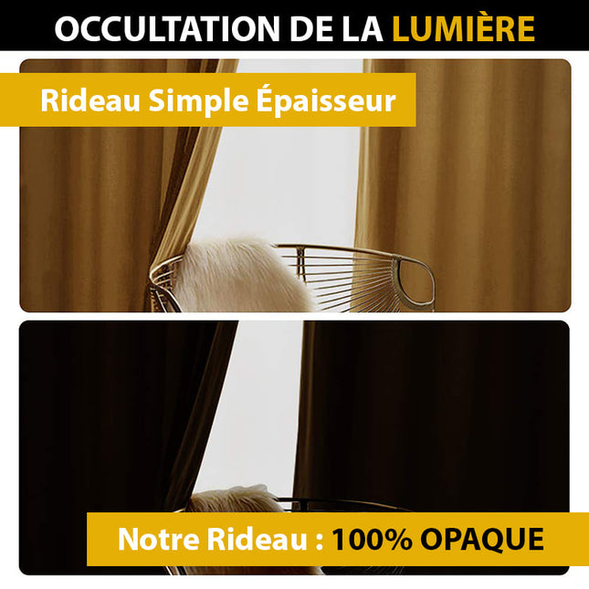 Tenda Oscurante in Velluto Giallo Senape