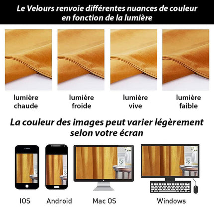 Tenda Termica in Velluto Dorato Elegante