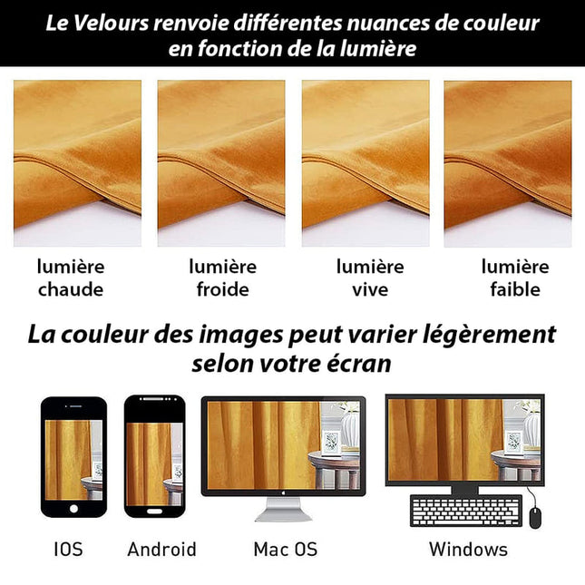 Tenda Termica in Velluto Dorato Elegante