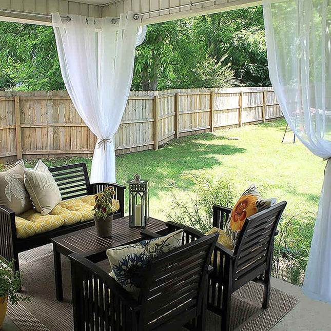 Tenda velata leggera per esterni