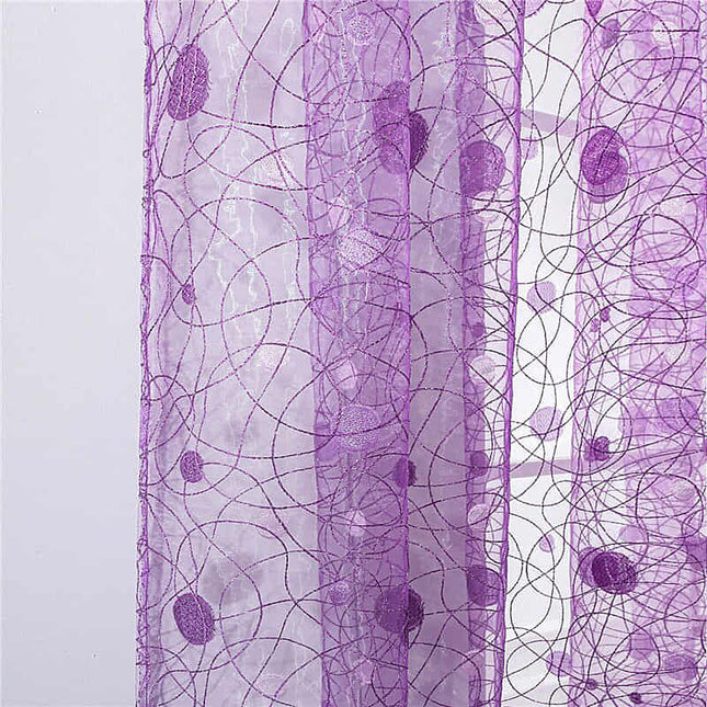 Tenda velata color malva motivo rami