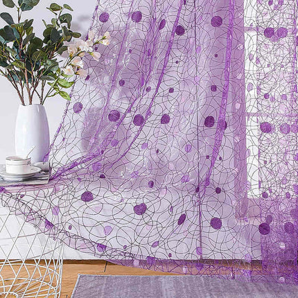 Tenda velata color malva motivo rami