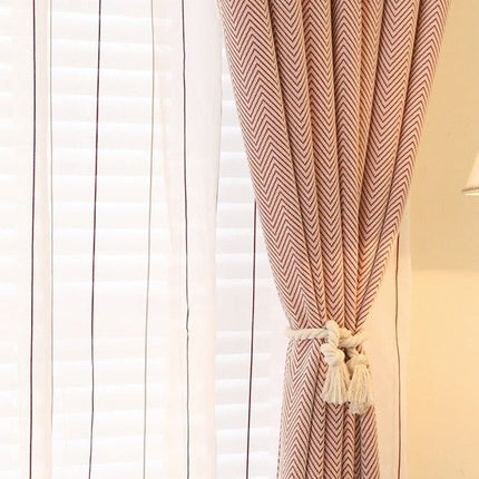 Tenda rossa con motivo chevron