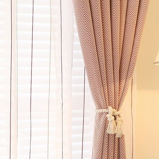 Tenda rossa con motivo chevron