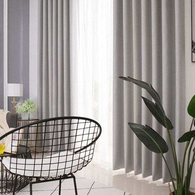 Tenda moderna testurizzata colore grigio