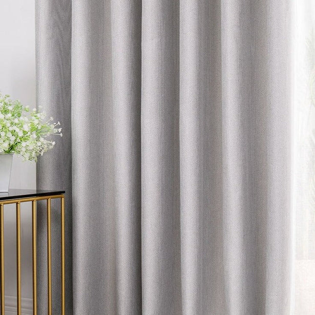 Tenda moderna testurizzata colore grigio